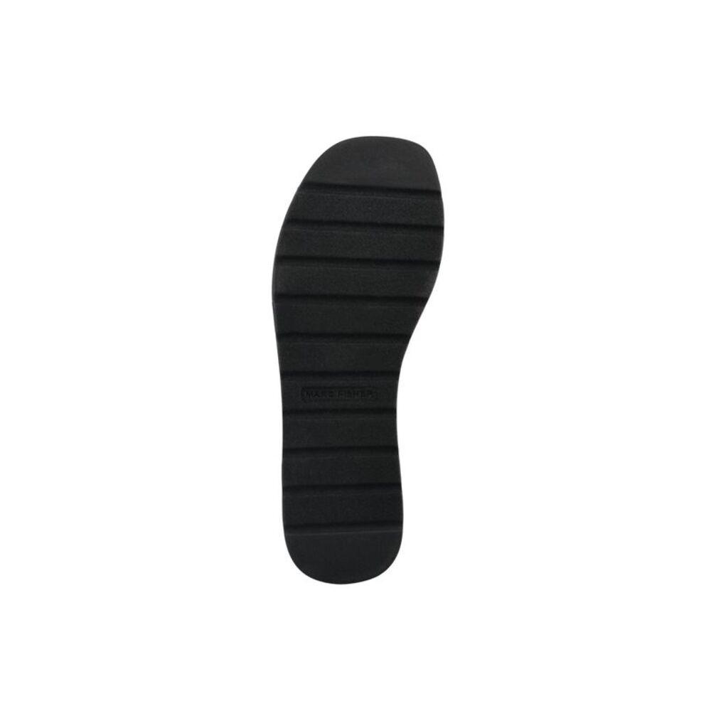 MARC FISHER Womens Black Double Strap Cushioned Kina Round Toe Sandals 9 M - Picture 2 of 2
